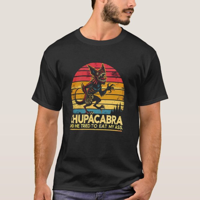 Chupacabra Legendary Creature Mythical Beast Crypt T Shirt (Framsida)