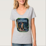 Chupacobra Photographic Combo Creature Funny T Shirt<br><div class="desc">Låt oss alla hoppas att ni aldrig kor väg med "CHUPACOBRA", en grym kor mellan en kobra och den mytiska chupacabra. Den avskyvärda varelsen, som lyfts fram med ett intensivt riktat ljus från den lämnat, dyker upp på dess baksida ben och utvidgar sin kobra tunga i en rovgirig hållning. Ovanför...</div>