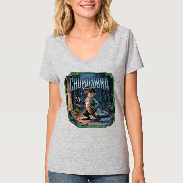 Chupacobra Photographic Combo Creature Funny T Shirt (Framsida)