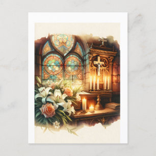 Church Altar Personlig Vykort
