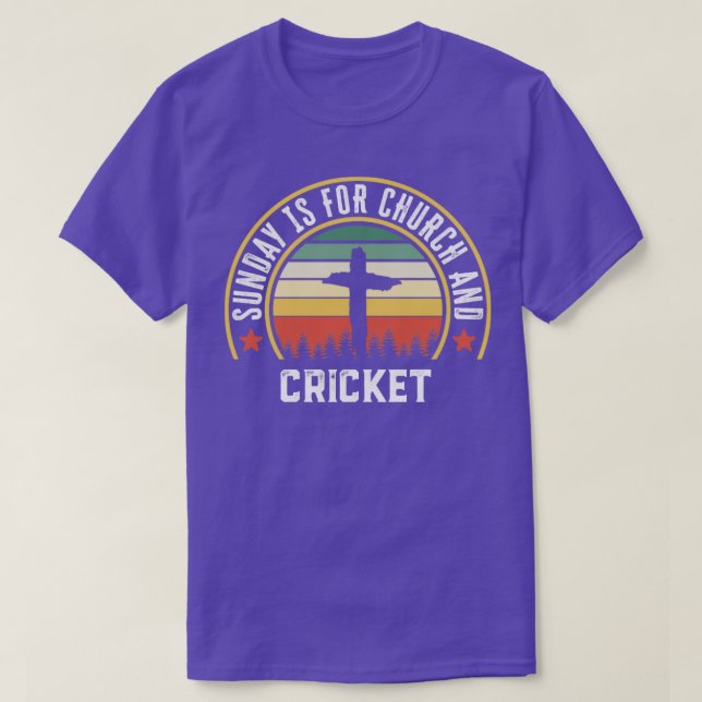 Church and Cricket Funny Christian Faith Gift T Shirt (Design framsida)