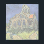 Church at Auvers-sur-Oise av Vincent van Gogh Anteckningsblock<br><div class="desc">Kyrkan i Auvers av Vincent van Gogh är en vintage bra konst post impressionism arkitektonisk målning. En yttre syn på en kyrka med nedfläckad glasfönster och ett figur som går mot Chapel längs en kullstolpe väg. Om konstnären: Vincent Willem van Gogh (1853-1890) var en av de mest berömd Post impressionist-målarna...</div>