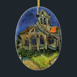 Church at Auvers-sur-Oise av Vincent van Gogh Julgransprydnad Keramik<br><div class="desc">Kyrkan i Auvers av Vincent van Gogh är en vintage bra konst post impressionism arkitektonisk målning. En yttre syn på en kyrka med nedfläckad glasfönster och ett figur som går mot Chapel längs en kullstolpe väg. Om konstnären: Vincent Willem van Gogh (1853-1890) var en av de mest berömd Post impressionist-målarna...</div>