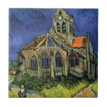 Church at Auvers-sur-Oise av Vincent van Gogh Kakelplatta<br><div class="desc">Kyrkan i Auvers av Vincent van Gogh är en vintage bra konst post impressionism arkitektonisk målning. En yttre syn på en kyrka med nedfläckad glasfönster och ett figur som går mot Chapel längs en kullstolpe väg. Om konstnären: Vincent Willem van Gogh (1853-1890) var en av de mest berömd Post impressionist-målarna...</div>