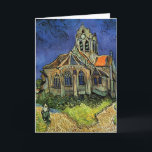 Church at Auvers-sur-Oise av Vincent van Gogh Kort<br><div class="desc">Kyrkan i Auvers av Vincent van Gogh är en vintage bra konst post impressionism arkitektonisk målning. En yttre syn på en kyrka med nedfläckad glasfönster och ett figur som går mot Chapel längs en kullstolpe väg. Om konstnären: Vincent Willem van Gogh (1853-1890) var en av de mest berömd Post impressionist-målarna...</div>