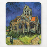 Church at Auvers-sur-Oise av Vincent van Gogh Musmatta<br><div class="desc">Kyrkan i Auvers av Vincent van Gogh är en vintage bra konst post impressionism arkitektonisk målning. En yttre syn på en kyrka med nedfläckad glasfönster och ett figur som går mot Chapel längs en kullstolpe väg. Om konstnären: Vincent Willem van Gogh (1853-1890) var en av de mest berömd Post impressionist-målarna...</div>