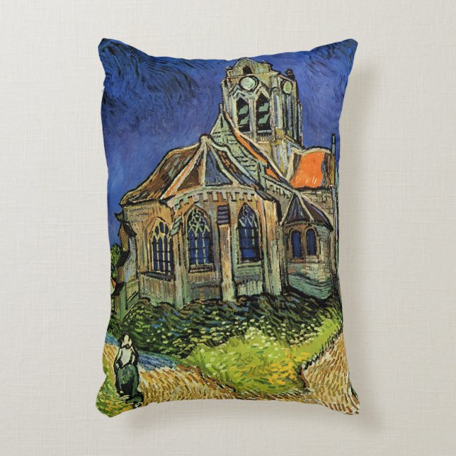 Church at Auvers-sur-Oise av Vincent van Gogh Prydnadskudde (Framsidan(Vertikal))