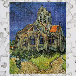 Church at Auvers-sur-Oise av Vincent van Gogh Pussel<br><div class="desc">Kyrkan i Auvers av Vincent van Gogh är en vintage bra konst post impressionism arkitektonisk målning. En yttre syn på en kyrka med nedfläckad glasfönster och ett figur som går mot Chapel längs en kullstolpe väg. Om konstnären: Vincent Willem van Gogh (1853-1890) var en av de mest berömd Post impressionist-målarna...</div>