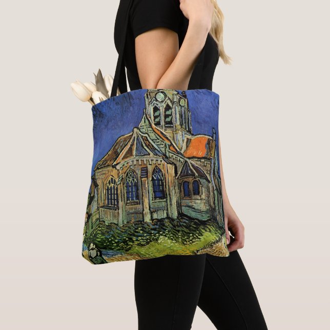 Church at Auvers-sur-Oise av Vincent van Gogh Tygkasse (Närbild)