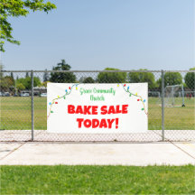 Church Bake Sale! Personligens julbanderoll
