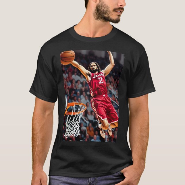 Church Basketball Jesus T Shirt (Framsida)