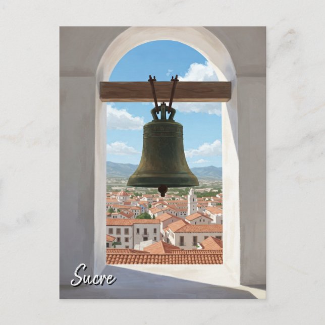 Church Bell i Sucre Bolivia Travel Vykort (Framsida)