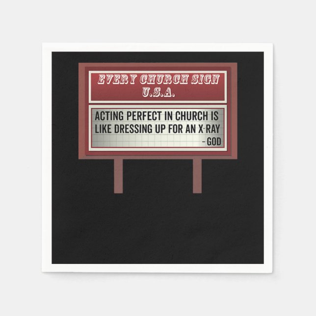 Church Billboard Signs Christian Joke Acting Pappersservett (Framsidan)