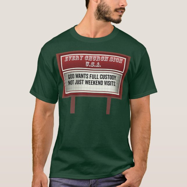 Church Billboard Signs Funny Christian Ord T Shirt (Framsida)
