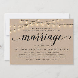 Church Bröllop Ceremony, Parents Hosting, Kraft Inbjudningar