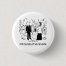 Church Bröllop Vicar säger nr Funny Button Badge