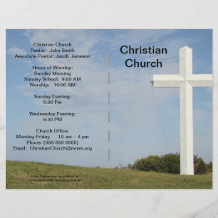 Church Bulletin Anpassade Reklamblad