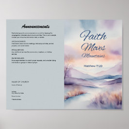 Church Bulletin for Download and Print Poster