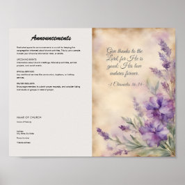 Church Bulletin for Download and Print Poster