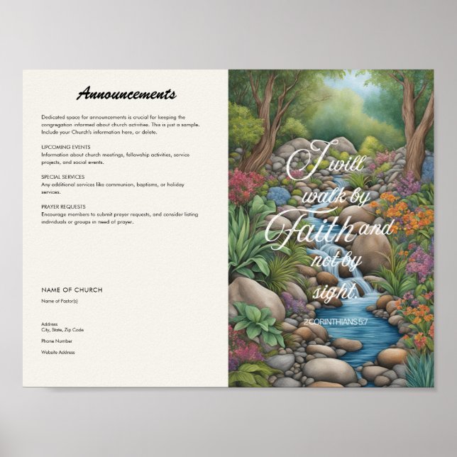 Church Bulletin Poster (Framsidan)