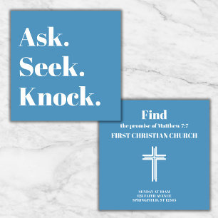 Church Business Professionell Promotional Kor Fyrkantigt Visitkort