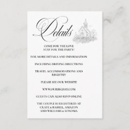 Church Calligraphy Enclosure Card Details Tilläggskort