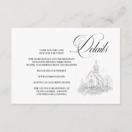 Church Calligraphy Enclosure Card Details Tilläggskort