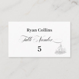 Church Calligraphy Place Cards Placeringskort