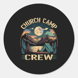 Church Camp Crew Vbs Teacher Kids Christian Group Runt Klistermärke