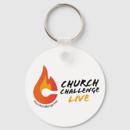 CHURCH CHALLENGE LIVE Orange Flame Nyckelring