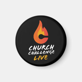 CHURCH CHALLENGE LIVE Orange Flamed C Black Magnet