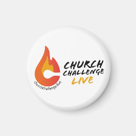 CHURCH CHALLENGE LIVE Orange Flamed C Magnet