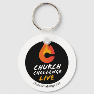 Church Challenge Orange Flame Nyckelring