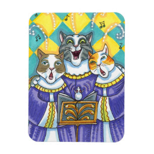 CHURCH CHOIR CATS & MOUSE SINGING CHRISTMAS SÅNG MAGNET