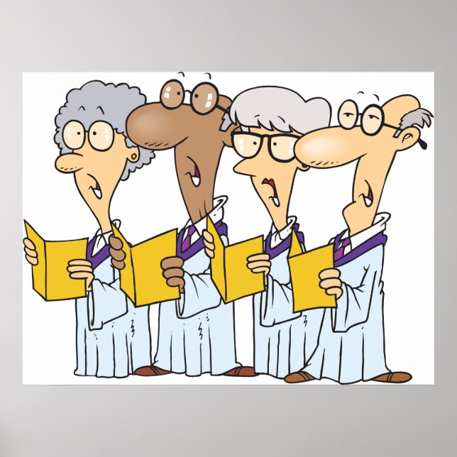 Church Choir Singing Poster (Framsidan)