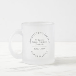 Church Choirmaster Frosted Glass Coffee Mugg