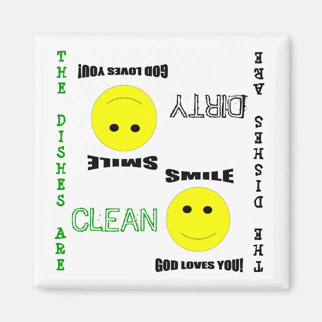Church Clean Dirty Dishwasher Magnet (Framsidan)