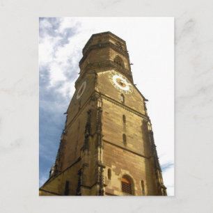 Church Clock Torn - Stuttgart, Tyskland Vykort
