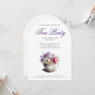 Church Dam Tea Party Ideas Inbjudningar