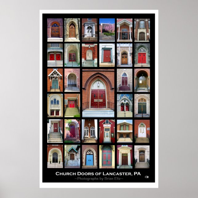 "Church Doors of Lancaster, Pa" 2nd ed Poster. Poster (Framsidan)