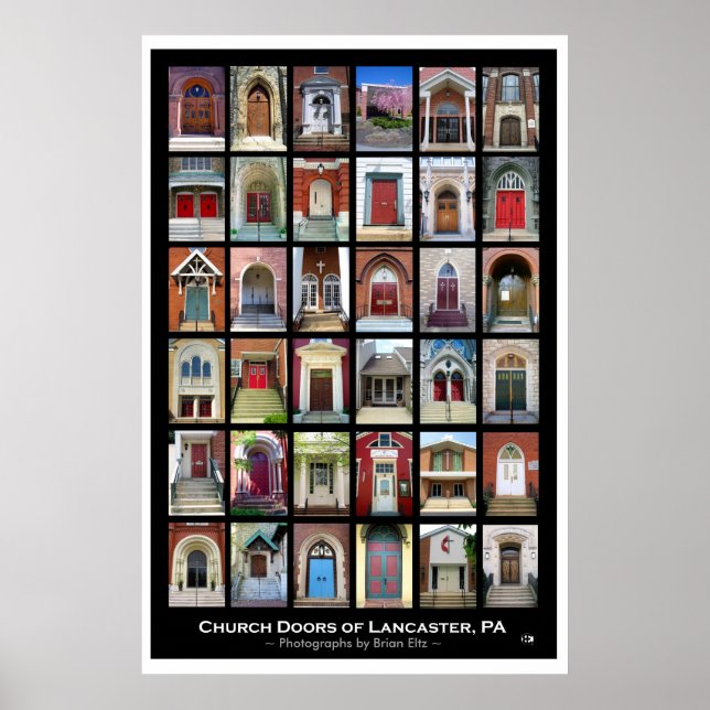 "Church Doors of Lancaster, PA" Poster (Framsidan)