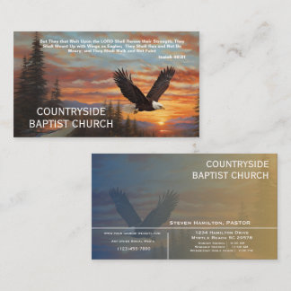 Church Eagles Scripture Scenia Visitkort
