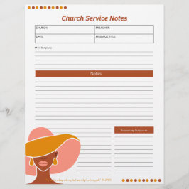 Church Ethnic Woman Service noterar Christian Bibl Brevhuvud