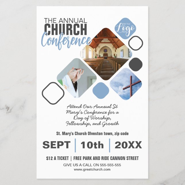 Church Event Flyer Bible Study, konferenser (Framsidan)