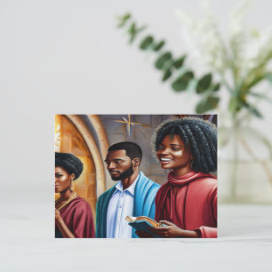 Church Folks 2 Christian Art Postcard Vykort
