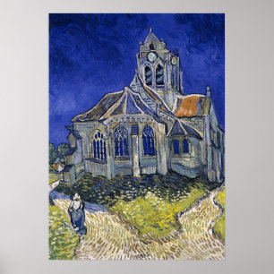 Church in Auvers av Van Gogh Painting Art Poster