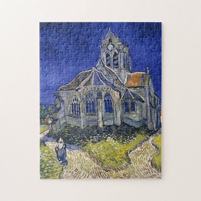 Church in Auvers av Van Gogh Painting Art Pussel (Vertikal)