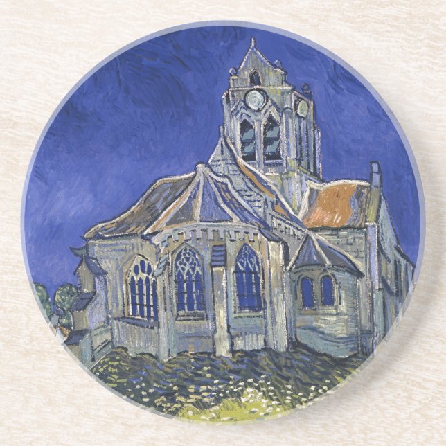 Church in Auvers av Van Gogh Painting Art Underlägg (Framsidan)