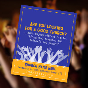 Church Inbjudan Worship Service-inbjudan Bright Flygblad