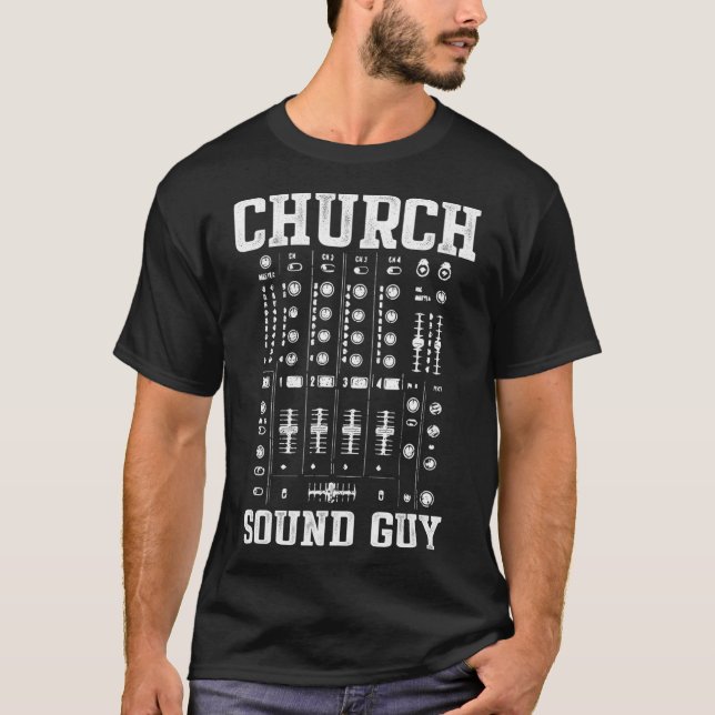 Church Ljud Guy Tro Audio Tech Ingenjör DA1 T Shirt (Framsida)